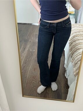 Vintage Low Rise Flare Dark Wash Hudson’s Jeans